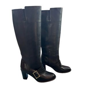 Derek Lam Black Leather Buckle Riding Boots Sz US 11 IT 41